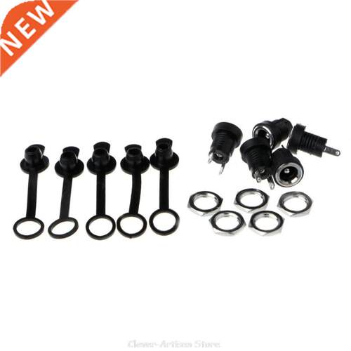 5 Pcs DC-022B Power Supply Jack Socket Female Panel Mount Co