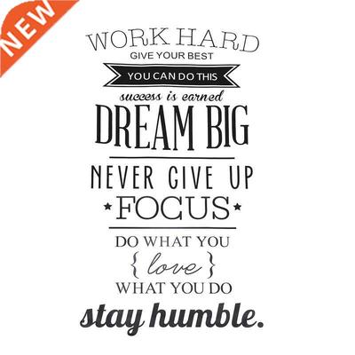 WORK HD DREAM BIG Quote Wall Sticker Office Inspirational