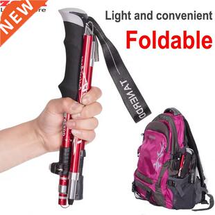 Folding Climbing Stick Outdoor multifunction Trekking Poles