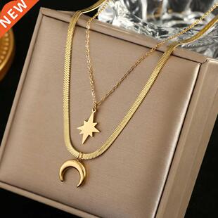 316L Stainless Steel New Fashion Upscale Jewelry 2 Layer Cre