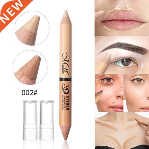 Double Head 2 Colour Concealer Pen Houten Handvat Zachte