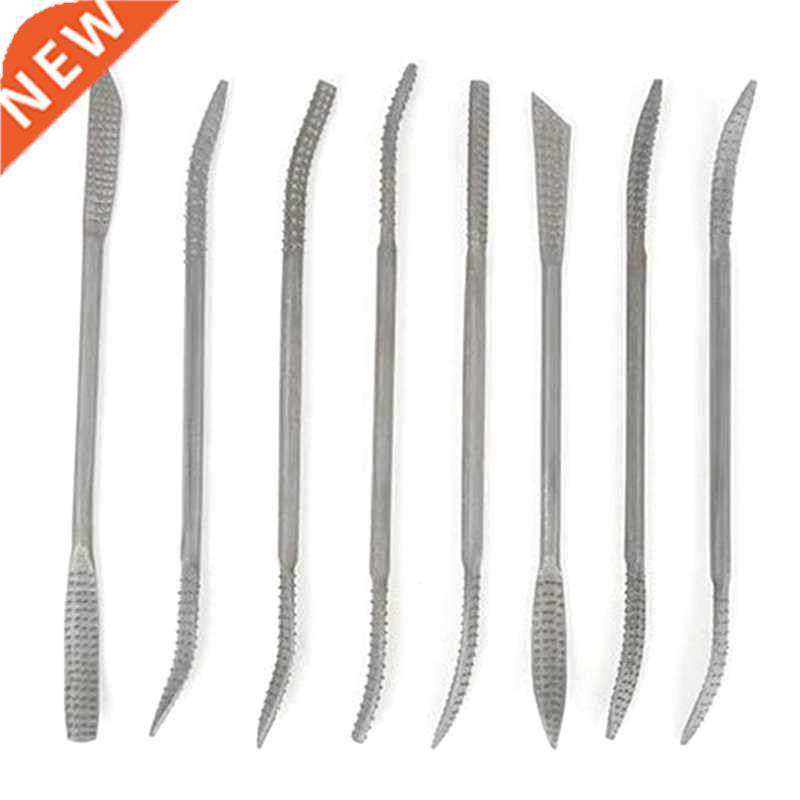 Wood Riffler File Set 8PCS 200mm Double Ended Burrs for Wood