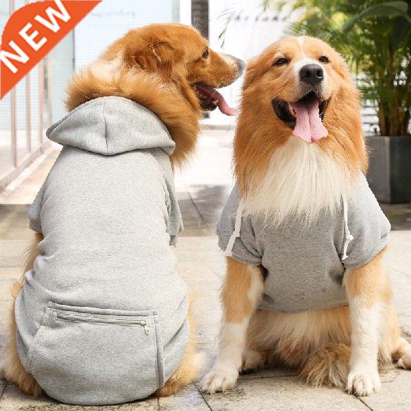 Fashion Pet Clothes Big Dog Hoodie With Zipper Pocket for