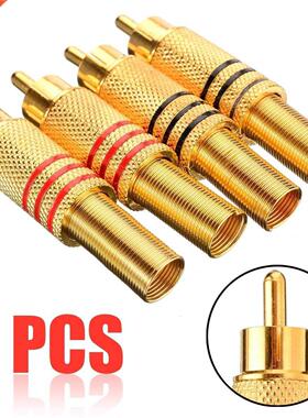 4Pcs/2Pair Gold Plated RCA Audio Connector RCA Phono Male Pl