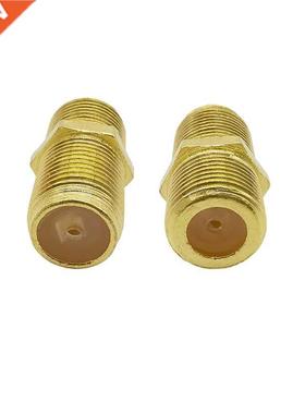 2Pcs Gold Plated F Type Adapter F Female to Female Jack RG6