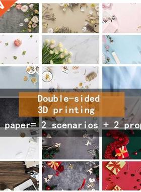 Background photography 2 Sdes Marble Wood Gran photo stud