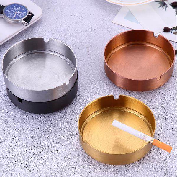 Round Durable Protable Ash Tray Stainless Steel High
