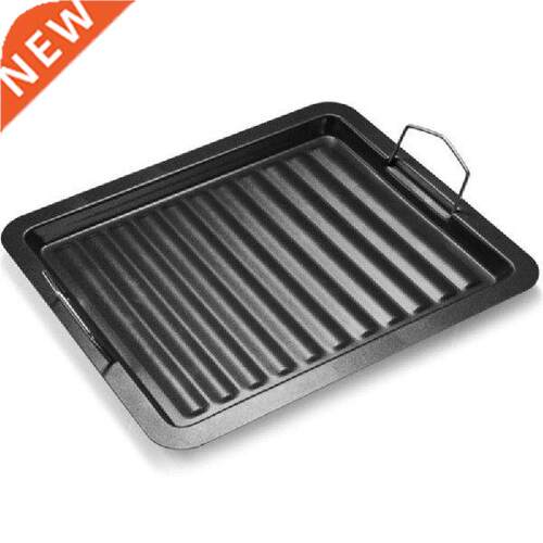 Non-Stick Grill Pan with Dual Handles Barbecue Frying