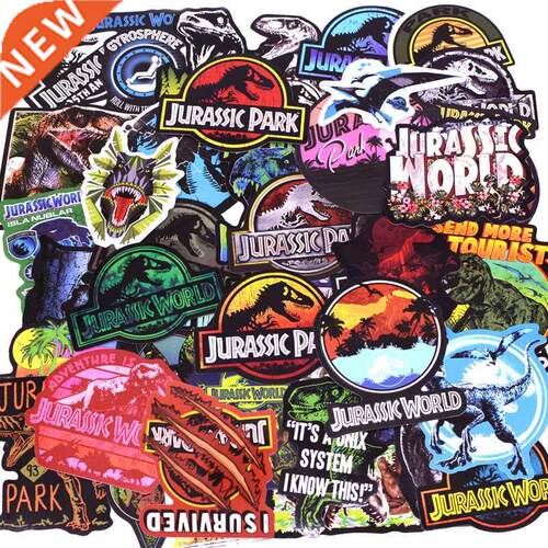 75pcs/pack Jurassic Park Dinosaur Stickers Toy for on Lugga