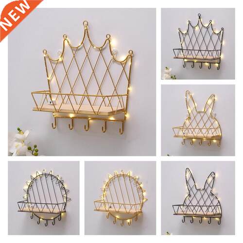 Decorative Storage Rack Punch Free Iron Large Capacity Exqui