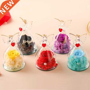 Angel Preserved Roses In Glass Forever Eternal Rose Flowers
