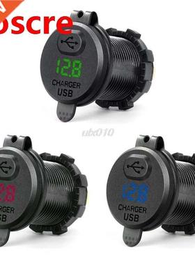 Quick Charge 3.0 USB Car Charger Socket LED Volteter Switch