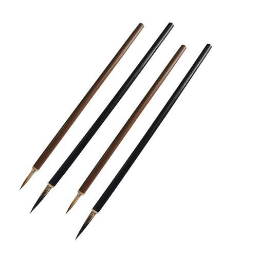 2 Pcs Wooden Writing Brushes Wolf Hair Traditional Chinese C