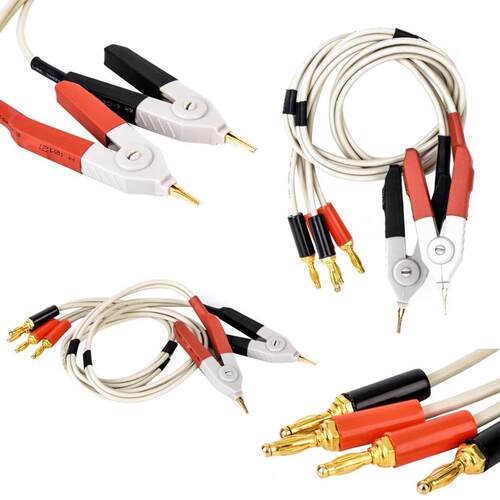 2pcs LCR Meters Clips Low Resistance Leads anana Plug Clip