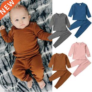 Toddler Kids Baby Girl Boy Cotton Sets Fall Clothes Long Sle