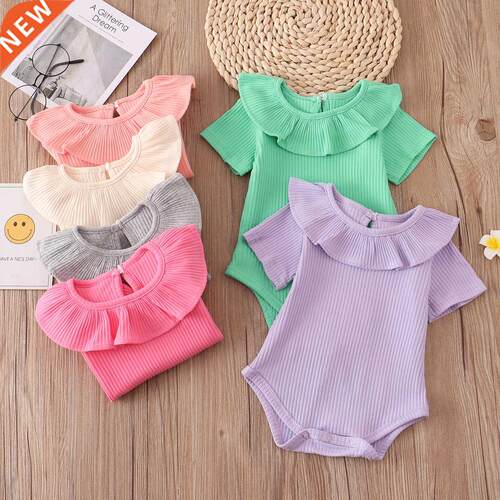 Newborn Infant Baby Rompers 0-2Y 2022 Spring Summer Candy Ru