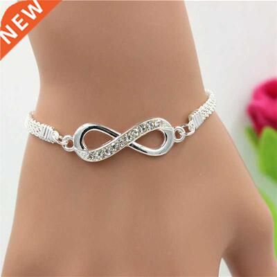 Rhinestone Infinity Brcelet Men's Women's Jewelry