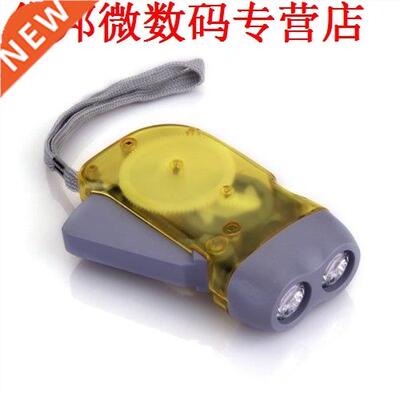 Dynamo Wind Up Crank Oplaadbare 2 LED Zaklamp voor Wandelen