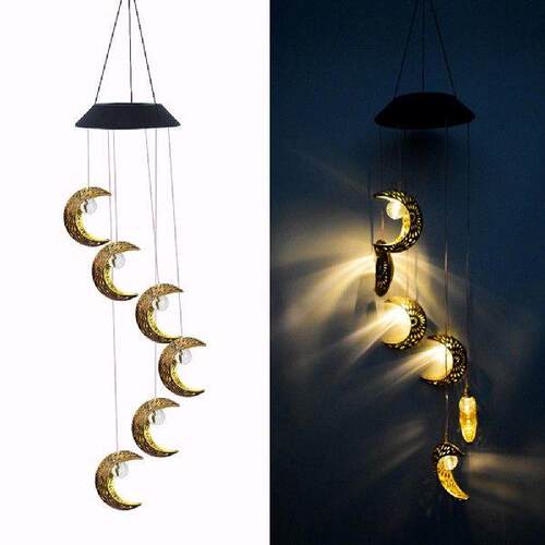 LED Color Changing Solar Wind Chime Light Waterproof