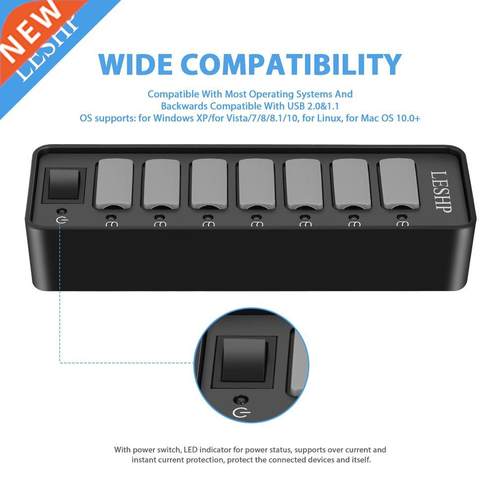 7 Ports USB 3.0 Hub High Speed 5Gbps USB 3.0 Data Hub Splitt