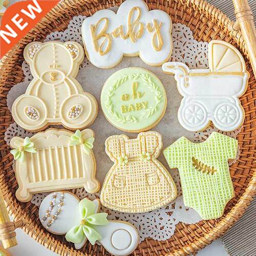 Acrylic Baby Birthday Embossed Mold Baby Shower Cookie Press