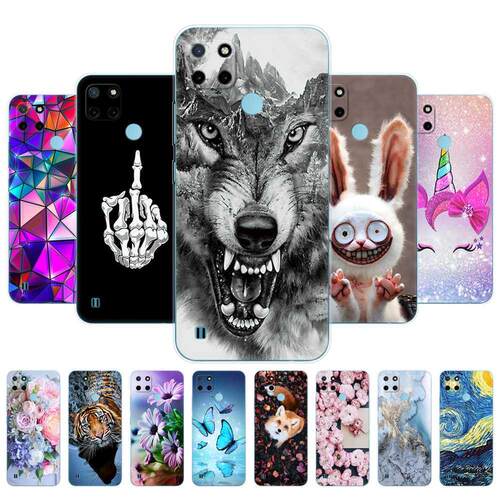 For Realme C21Y C25Y Case Silicon Back Cover Phone Case For