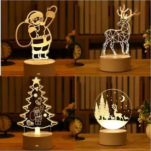 3D Santa Deer Acrylic LED Night Light Christmas Gifts Christ