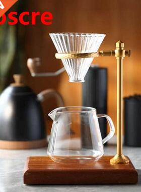 Dropship Pour Over Coffee Maker Stand with Vintage Wooden Ba