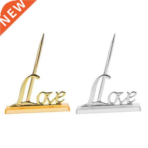 Love Metal Signing Pen with Square Pen Holder Sign Writing P