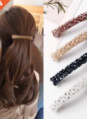 New Korean Elegant Hairpins Hairgrips Crystal Rhinestone Bar