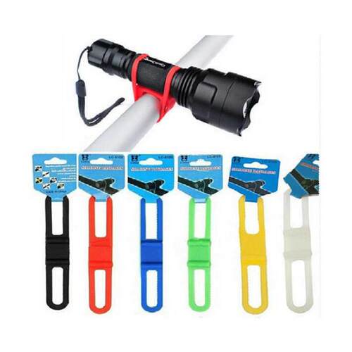 Bike Front Light Silicone Strap Hol Bicycle Flashlight Ph