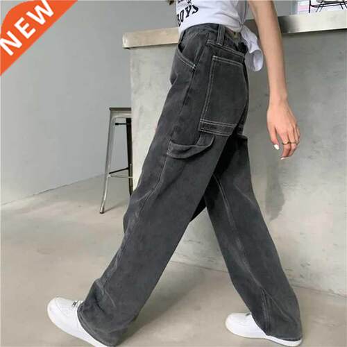Wide Leg Black High Waist Women Jeans Denim Clothing Blue Se