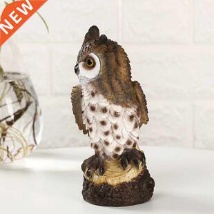 Resin Model Office Ornament Statue Owl Figurine Home Garden