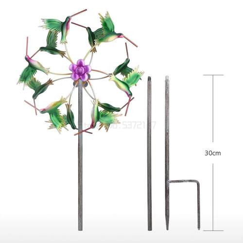 Iron Art Craft Outdoor 3D Wind Spinner Reflective Painting