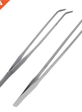 1PC Aquarium Tweezer Stainless Steel Straight Curve Long Ton