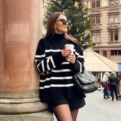 Ladies Elegant Autumn Winter Sweater Women Pullovers Oversiz