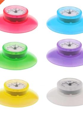 Waterproof Wall/Mirror/Glass/Fridge Sucker Cup Clock Bathroo