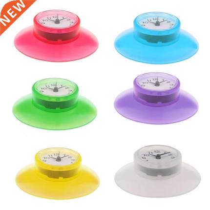 Waterproof Wall/Mirror/Glass/Fridge Sucker Cup Clock Bathroo