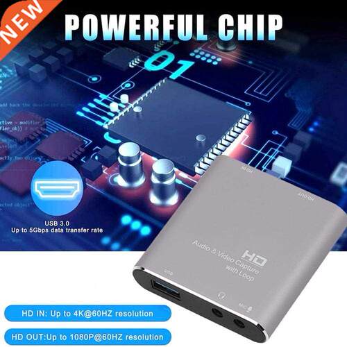 Multifunctional USB3.0 Video Capture Card with Microphone In
