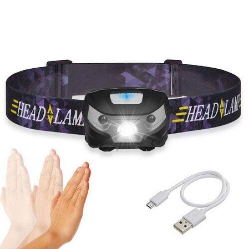 LED Rechargeable Headlamp Headlights with 5 Modes of