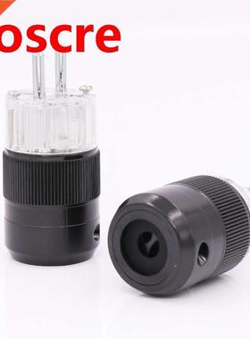 One Pair High quality Schuko Mains Power Plug silver Plated