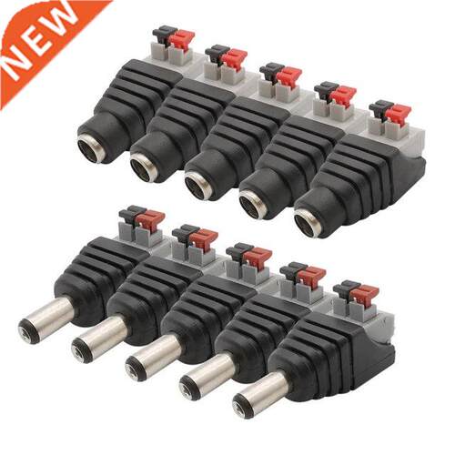 10Pcs/lot 5.5 x 2.1mm No Screws DC Power Male Plug and Femal