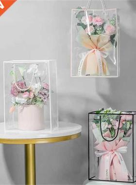 PVC Florst Clear Gft Handbags Waterproof Flower Packagng