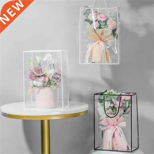PVC Florst Clear Gft Handbags Waterproof Flower Packagng