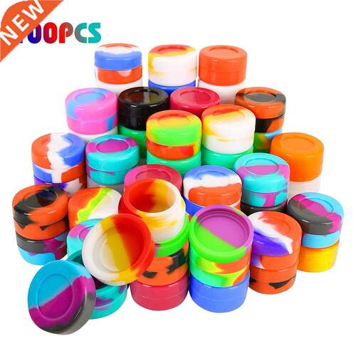 100pcs 2ML Small Silicone Wax Container Jar for Oil Wax Dab