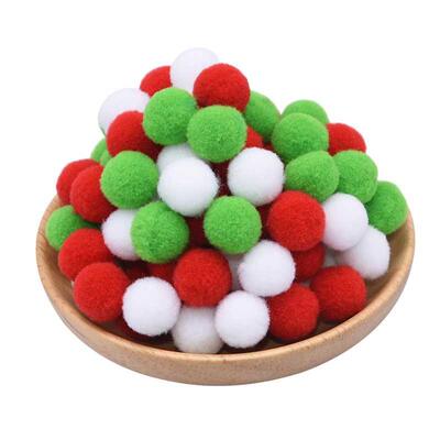 100Pcs 10/15/20/25mm Mini Fluffy Soft Pom Poms Pompoms Hand