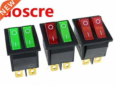 KCD8 Double Rocker Switch 6 Pin On-Off With Green Red Ligh