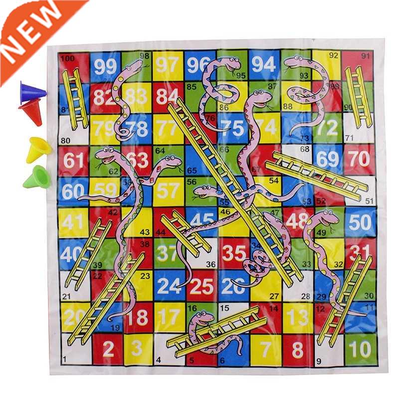 Children Snake Ladder Plastic Flight Chess Set Portable Boar