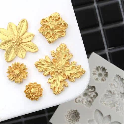 New Flower Shape Silicone Cake Molds Chocolate Fondant