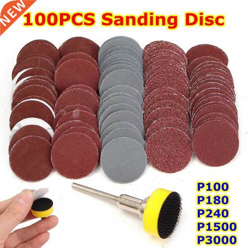 100Pcs 1nch Sandng Dsc + Loop Sandng Pad 1nch + 1/8nch